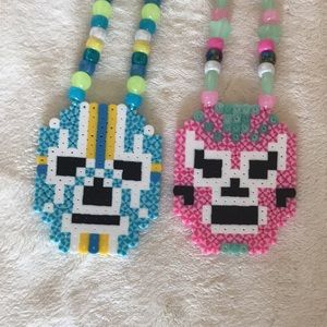 Wrestler BFF bracelets festival rave handmade perler popular TikTok